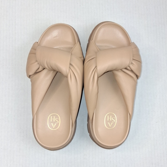 Ash Shilo Nude Knotted Lug Sole Open Toe Mule Sandals - Picture 5 of 7